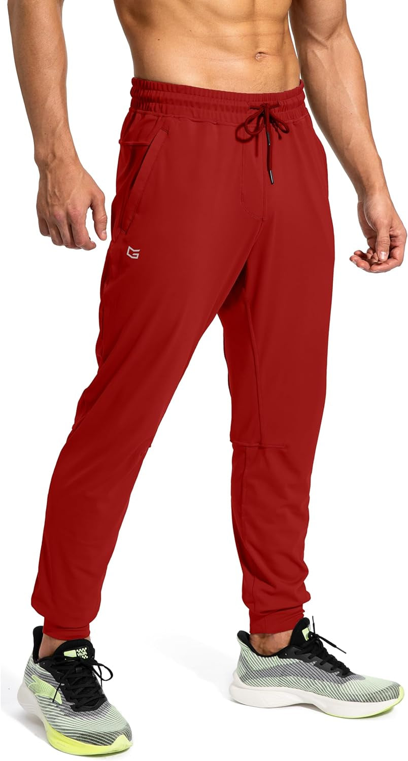 Men'S Sweatpants with Zipper Pockets Athletic Pants Traning Track Pants Joggers for Men Soccer, Running, Workout