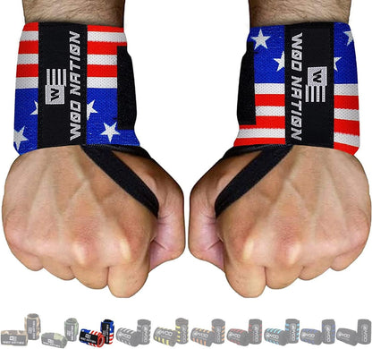 Wrist Wraps for Weightlifting, Professional Gym Wrist Straps W/Thumb Loop, Wrist Wraps for Men & Women, Wrist Support Wraps for Strength Training, Powerlifting & Bodybuilding