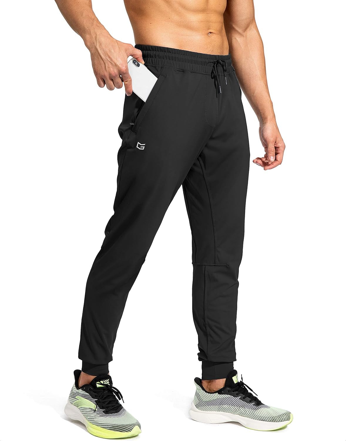 Men'S Sweatpants with Zipper Pockets Athletic Pants Traning Track Pants Joggers for Men Soccer, Running, Workout